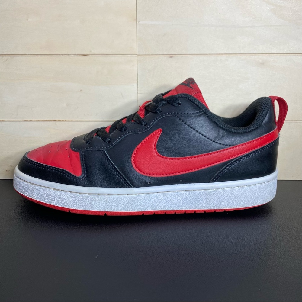 Nike Court Borough Red Black Unisex Kid's Youth Size 6Y Shoes Sneakers BQ5448007 - Picture 4 of 11